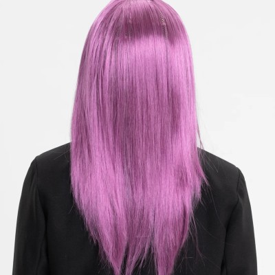 Rose Pembe Düz Kesim Peruk