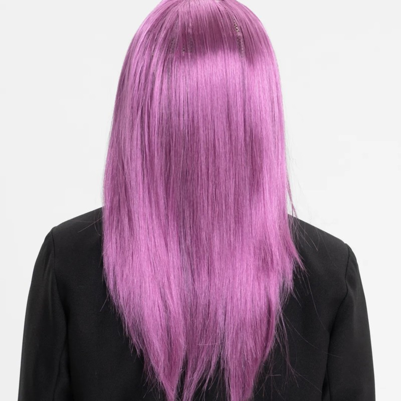 Rose Pembe Düz Kesim Peruk