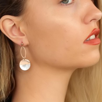 Rose Renk Kadın Küpe