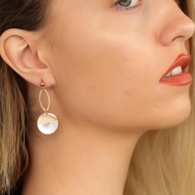 Rose Renk Kadın Küpe