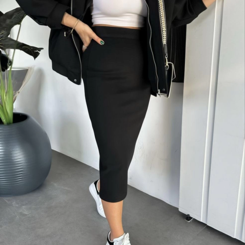 RYSE   Mevsim Kaşe Fermuarlı Ceket Etek Takım Kaşmir  -