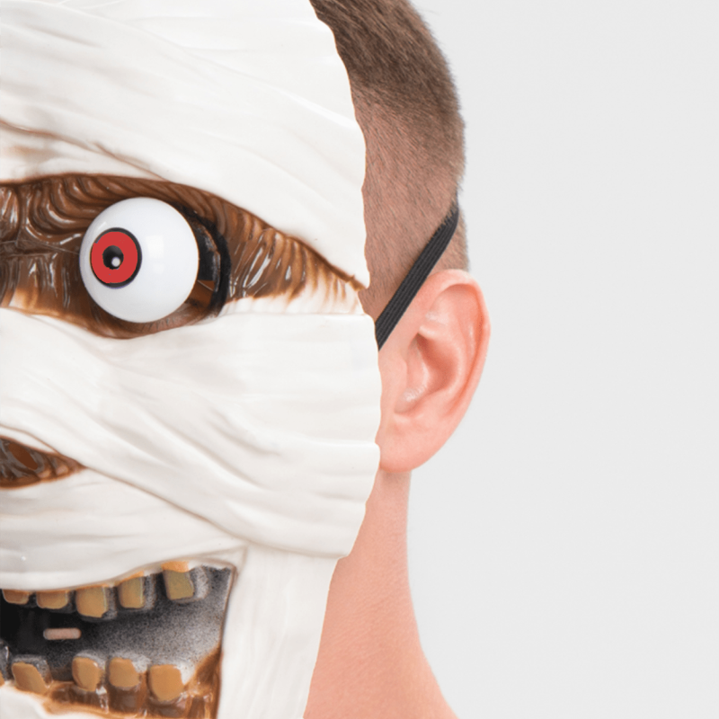 Sallanan Yaylı Oynar Gözlü Mumya Maskesi 