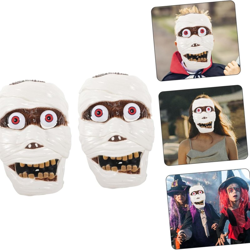 Sallanan Yaylı Oynar Gözlü Mumya Maskesi 