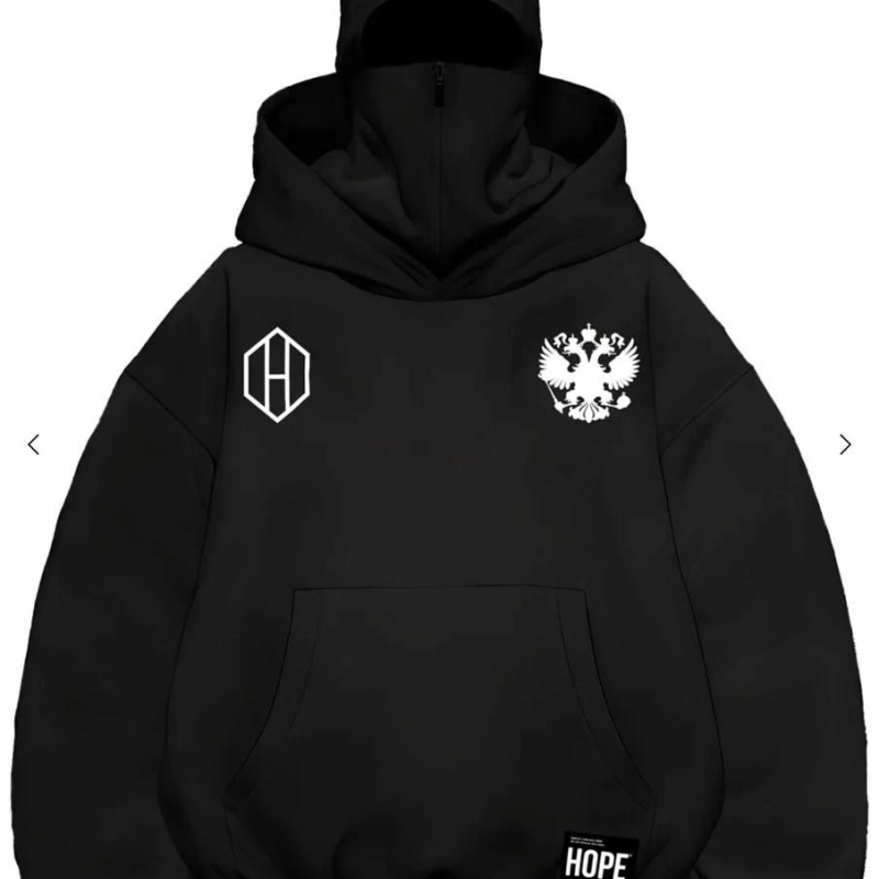 Samuray Ninja Çift Kapşonlu ZIP Fermuarlı Kanguru Çepli Tam Fermuarlı Hoodie ön ve Arka Baskılı Maske Detaylı  sweatshirt - Siyah