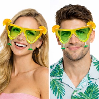 Sarı Margarita Bardak Şeklinde Parti Gözlüğü