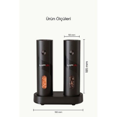 Şarjlı Baharat Öğütücü 100 ml 