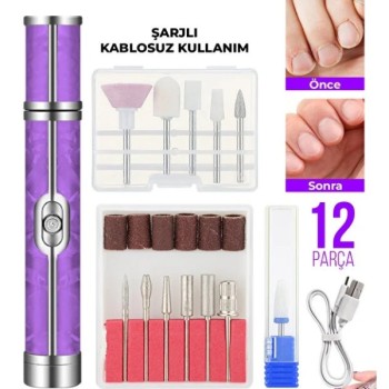 Şarjlı Manikür Pedikür Tırnak Bakım Seti 