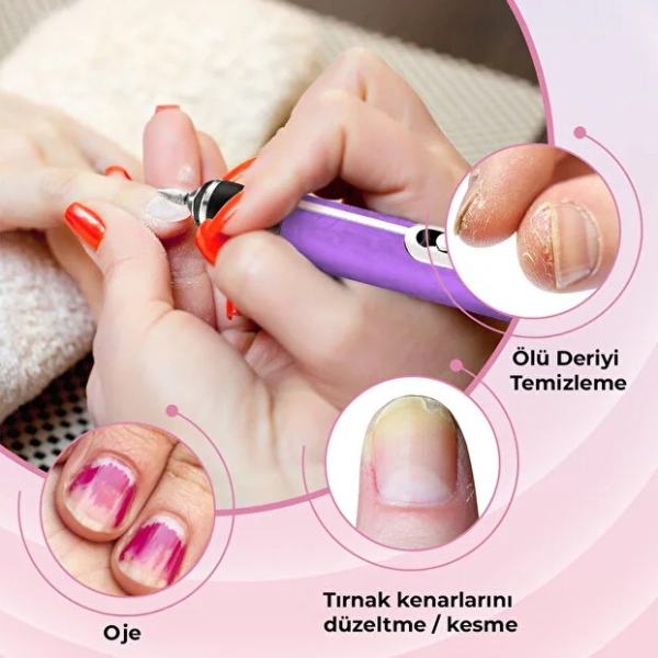 Şarjlı Manikür Pedikür Tırnak Bakım Seti 