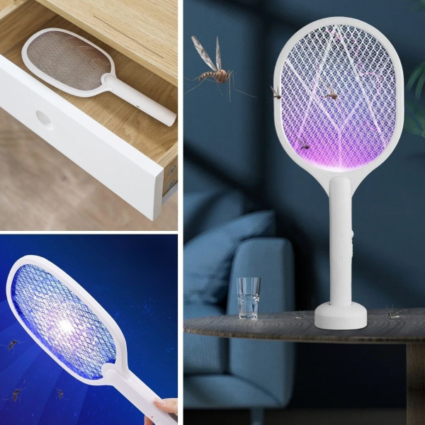 Şarjlı Standlı Sinek Öldürücü Raket 