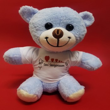 Seni Seviyorum Tişörtlü Peluş Ayıcık 