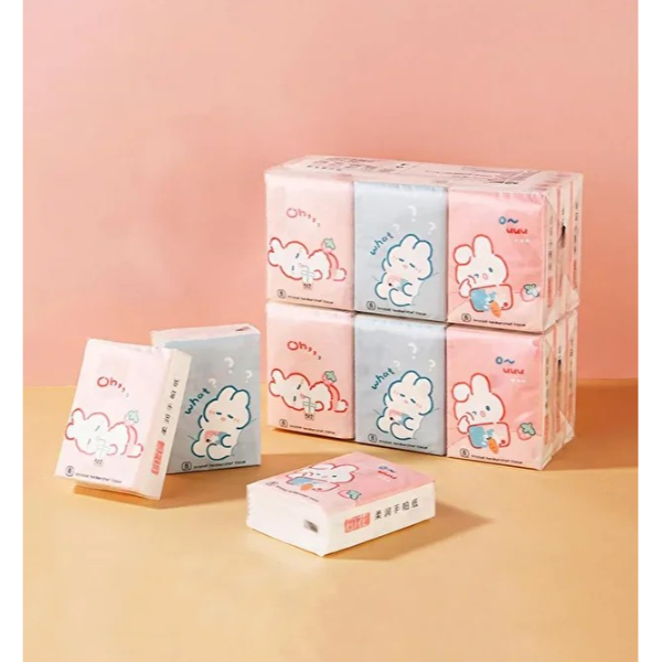 Sevimli Figürlü Çocuk Mendili 9'lu Paket 