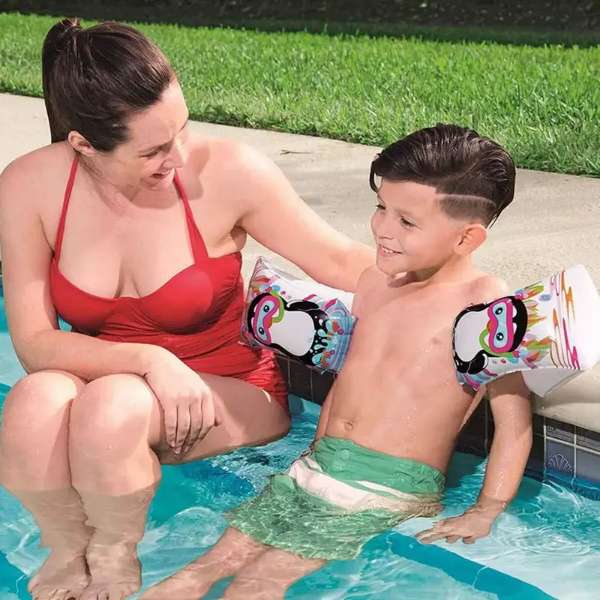 Sevimli Hayvan Desenli Büyük Çocuk Deniz Kolluğu (6-12 Yaş) 