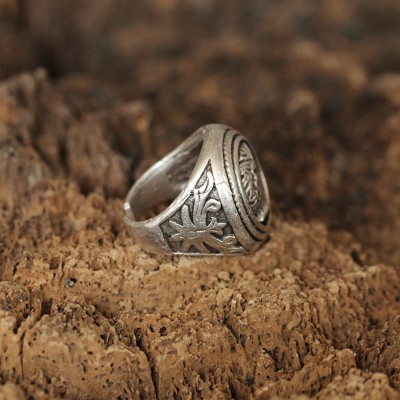 Sezar Figürlü Ayarlanabilir Erkek Yüzük