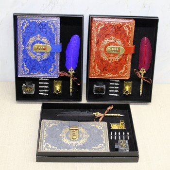 Şifreli Deri Defter Ve Divit Hokka Seti 