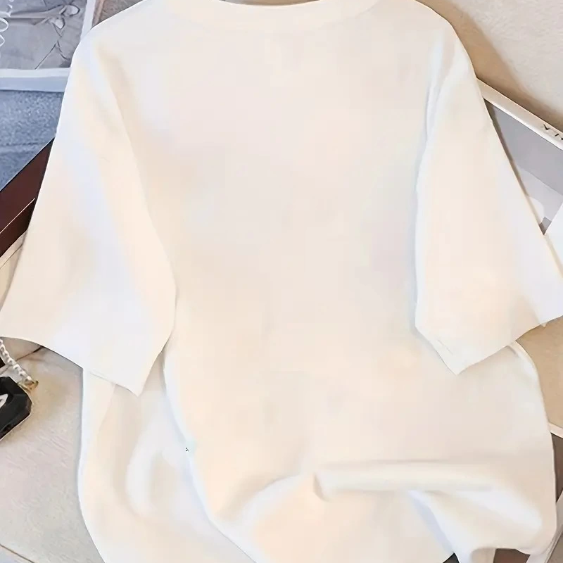 Şık Siyah Kedi Grafik Tişört - Mükemmel Yaz Modası - Beyaz -