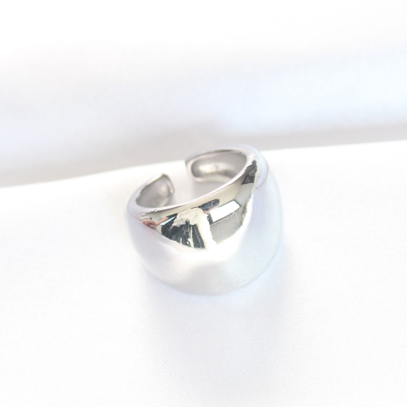 Silver Renk Ayarlanabilir Bombeli Ayna Yüzük