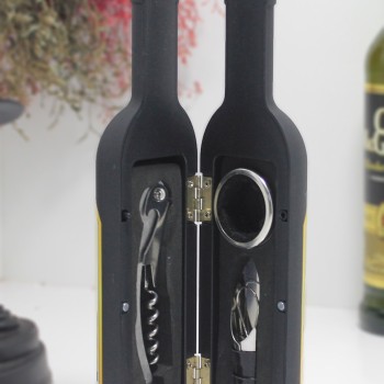 Şişe Tirbuşon Seti Küçük Boy Siyah Renk 