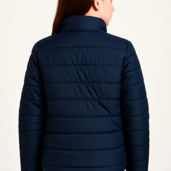 Şişme Mont Hafif ve Sıcak Tutucu Kışlık Fermuarlı Su İtici Rahat Günlük Mont Kapüşonuz Modern Tasarım - Lacivert