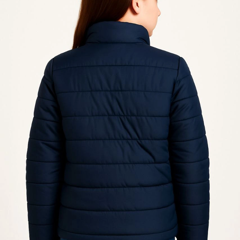 Şişme Mont Hafif ve Sıcak Tutucu Kışlık Fermuarlı Su İtici Rahat Günlük Mont Kapüşonuz Modern Tasarım - Lacivert