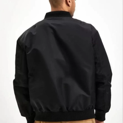 Siyah Bomber Mont – Fergolli Logo Baskılı -