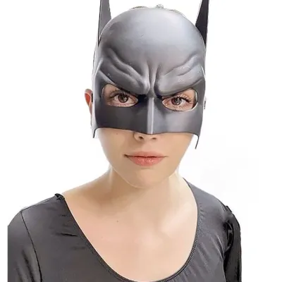 Siyah Çocuk Batman Maskesi Lastikli