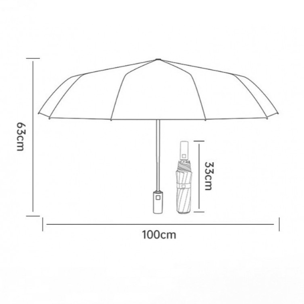 Siyah El Fenerli Şemsiye 