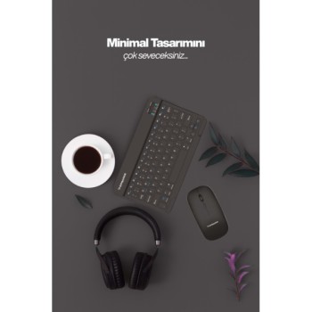 Siyah Kablosuz Klavye Ve Mouse Seti