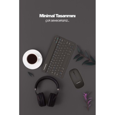 Siyah Kablosuz Klavye Ve Mouse Seti