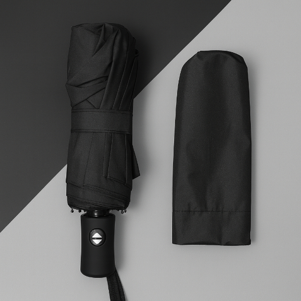 Siyah Kılıflı Otomatik Kompakt Şemsiye 