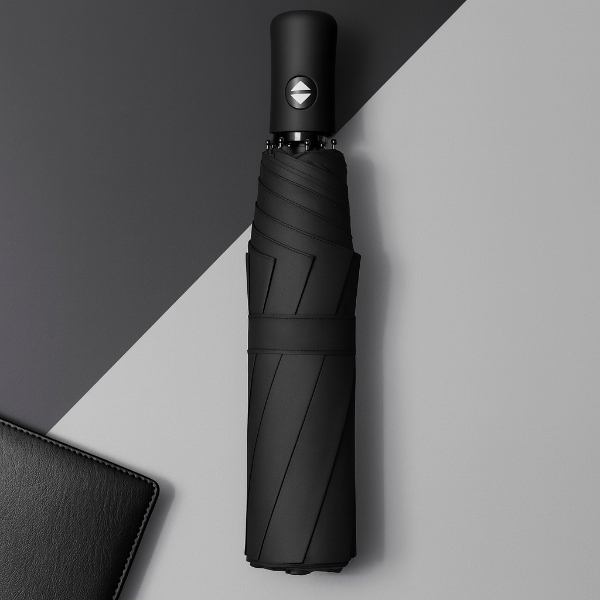 Siyah Kılıflı Otomatik Kompakt Şemsiye 