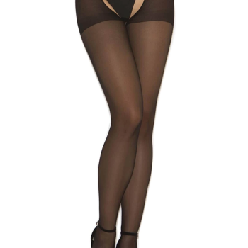 Siyah Özel Bölgesi Açık Fantazi Külotlu Çorap TM1078