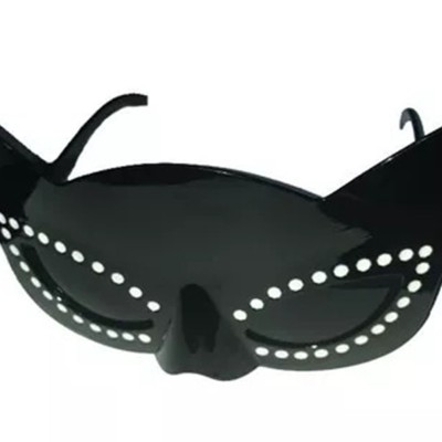 Siyah Renk Siyah Camlı Kedi Şekilli Parti Gözlüğü