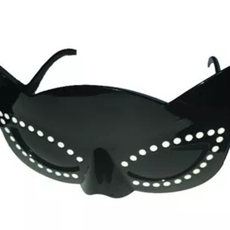 Siyah Renk Siyah Camlı Kedi Şekilli Parti Gözlüğü