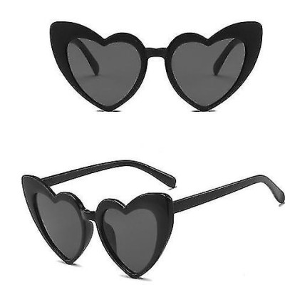 Siyah Renk Kalp Şekilli Parti Gözlüğü