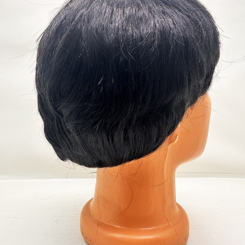 Siyah Renk Kısa Kesim İçi Astarlı Erkek Peruğu 