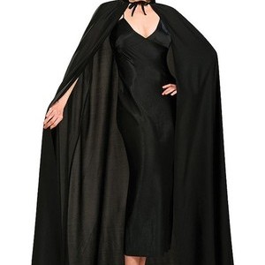 Siyah Renk Yakalı Halloween Pelerini 120 cm