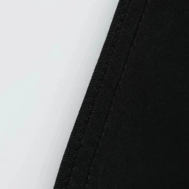 Siyah Tişört Grafik Genç Emo Vintage Gotik Rahat Büyük Beden Kısa Kollu Tişört- Siyah -