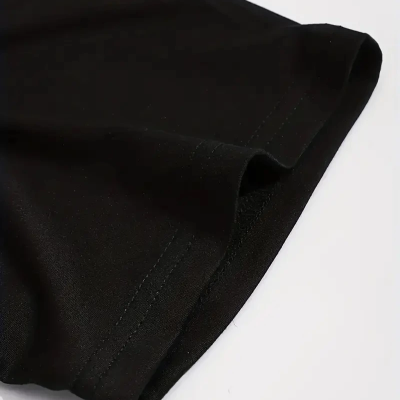 Sporda Günlük Hayata Giyilebilir GYM Baskılı Oversize Bisiklet Yaka   T-shirt - Siyah -