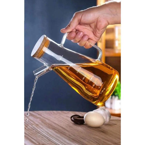 Standlı 2'li Cam Yağdanlık 