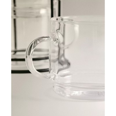 Standlı Borosilikat 4'lü Fincan Seti 