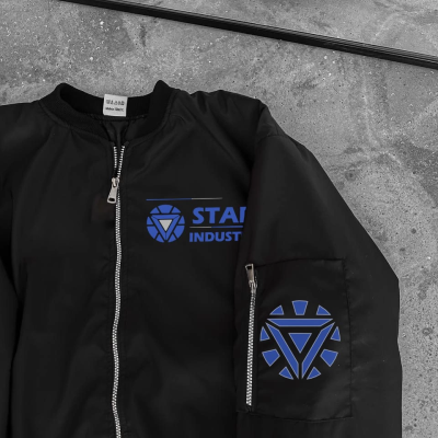 Stark Industries Siyah Bomber Mont  -