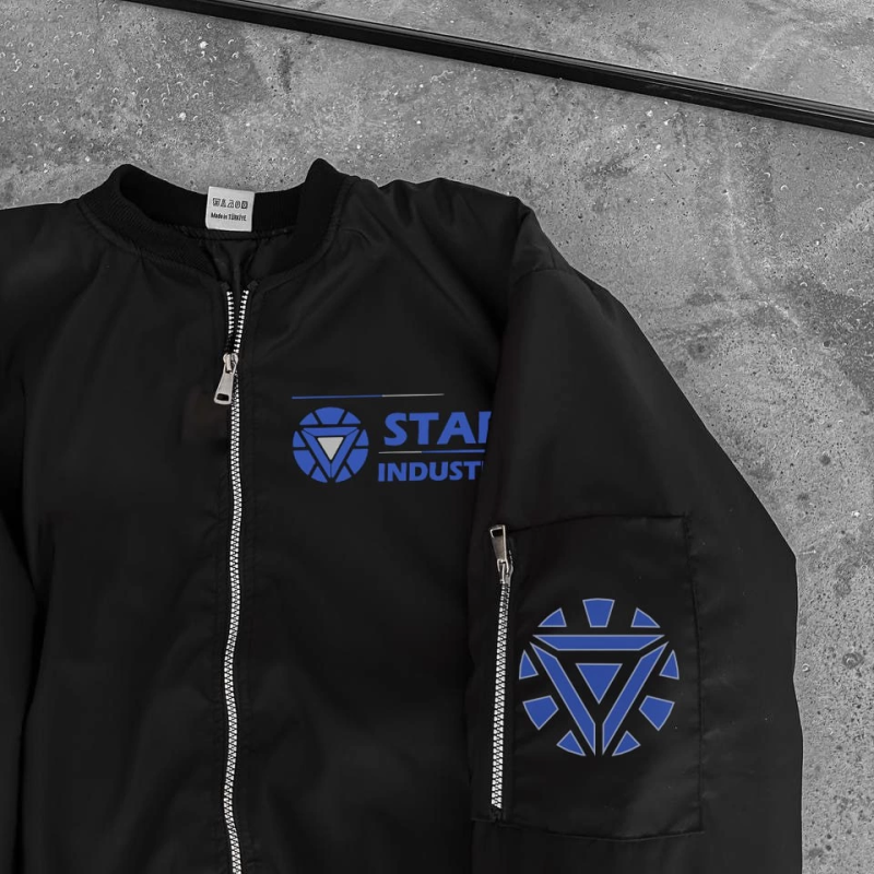Stark Industries Siyah Bomber Mont  -