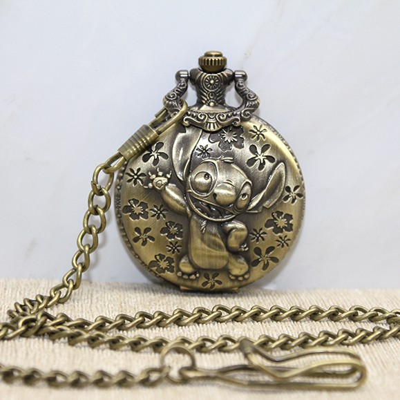 Stitch Tasarımlı Köstekli Saat 