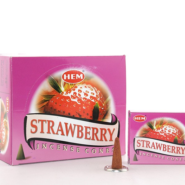 Strawberry Aromalı Konik Tütsü