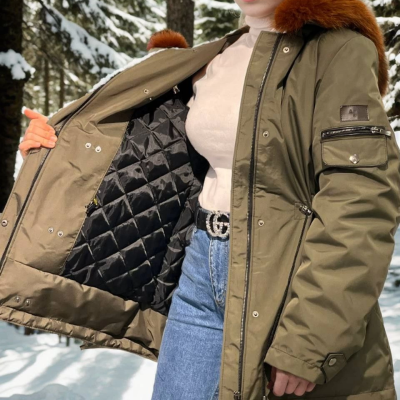 Su Geçirmez Kapüşonlu Mont - Haki -