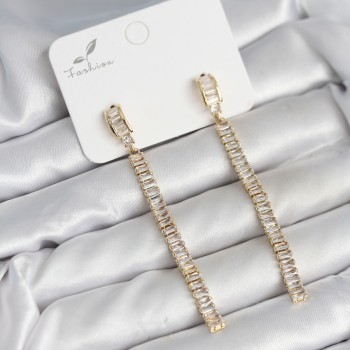 Su Yolu Baget Pirinç Kadın Küpe