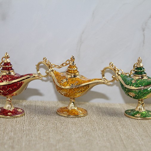 Swarovski Taşlı Minik Figür - Alaaddin'in Lambası 