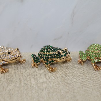 Swarovski Taşlı Minik Figür - Kurbağa Model 2