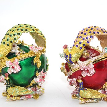 Swarovski Taşlı Tavuskuşu Kutu 