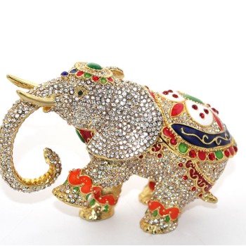 Swarovski Taşlı Tekli Fil Figürü Model 6